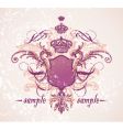 Vintage shield and crown vector image