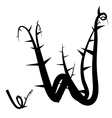 Spiked creeping alphabet vector image