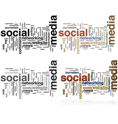 Social Media word cloud vector image