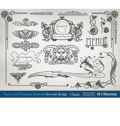 Vector element art nouveau vector image