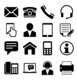 Contact Us Icons Set vector image