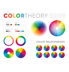 templates color theory presentations vector image vector image