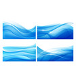 Set of abstract blue wavy background water Set of abstract blue wavy background water vector image