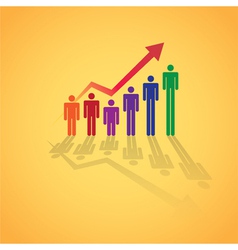 Rising Figure Graph vector image
