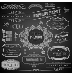 Retro Calligraphic design elements vector image