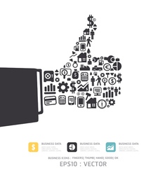 Elements are small icons Finance vector image