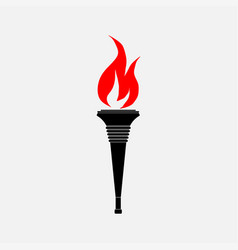 Icon torch the flag vector image