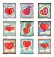 Decorative hearts vector image