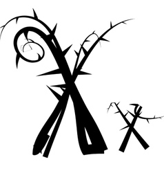 Spiked creeping alphabet vector image