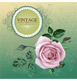 Vintage border with rose vector image