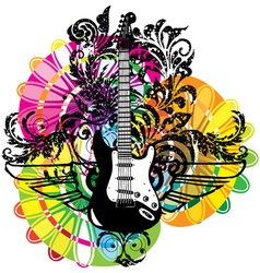 Electric guitar design vector image