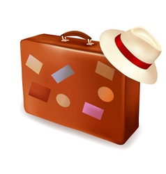 Travel bag and cap vector image