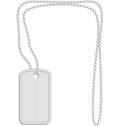 Military identity tag vector image