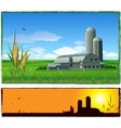Farm harvest background vector image