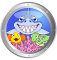 386Funny fish and turtle vector image