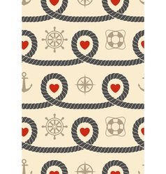Marine seamless pattern vector image