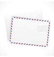 White paper airmail envelope vector image