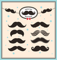 Mustache set vector image