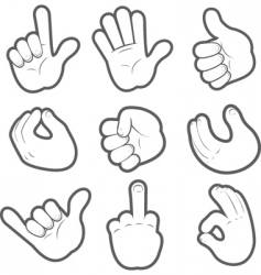 Hand icons vector image