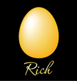 Rich golden egg vector image