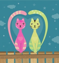 Love cats vector image
