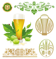 Set - beer hop and brewing vector image