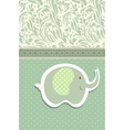 Vintage doodle elephant for frame wallpaper vector image