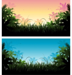 Jungle background vector image