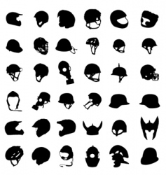 Helmet silhouette vector image