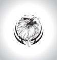 Eagle head line art vector image