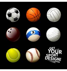 Set of balls vector image