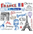 Symbols of france vector image