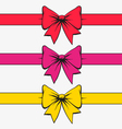 Set of bows with ribbons vector image