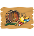 Wine barrel vector image