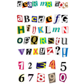 Anonymous alphabet vector image