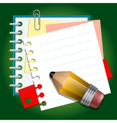 School paper notes vector image