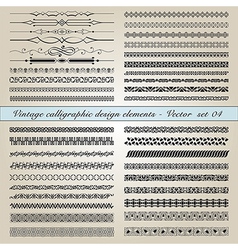 Vintage calligraphic design elements vector image