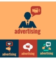Advertising sign human symbol vector image