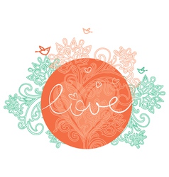 Floral design of Valentines day vector image