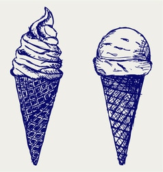 Soft serve ice vector image