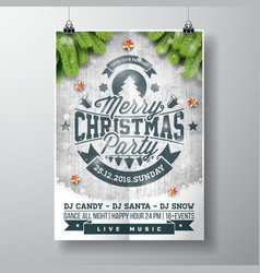 Christmas party with typography vector image