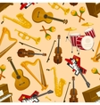 Musical instruments seamless pattern vector image