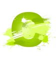 Paint splashes font letter c vector image