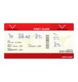Plane tickets first class vector image