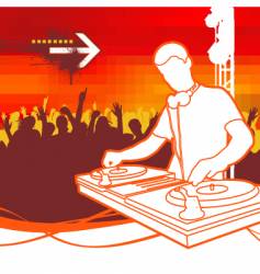 Party dj vector image