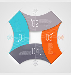 Abstract infographics with numbered elements vector image