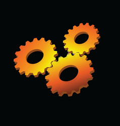 Sunny gear design vector image