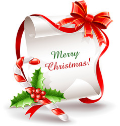 Christmas greeting card with vector image