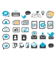 Modern communication icons vector image