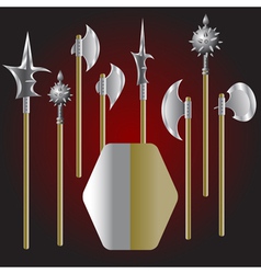 Medieval weapons vector image